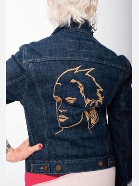 Vintage VTG Y2K Jeremy Scott David Bowie Denim Jean Jacket RARE